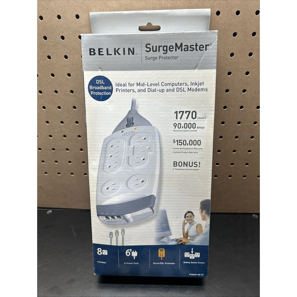 Belkin SurgeMaster 6' Cord 8 Outlet for Mid Level Computers
